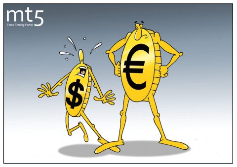 Евро достиг самого высокого уровня по отношению к доллару за год